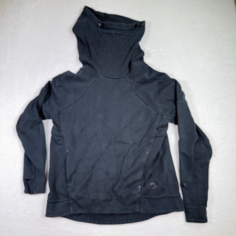 Nike Women's Pullover Hoodie Funnel Neck Long SleeveAthletic Casual Black Medium